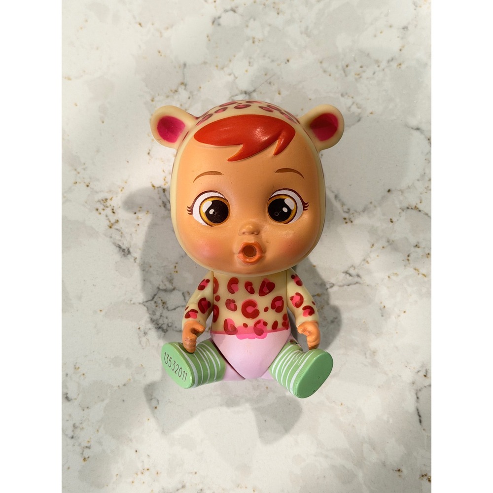 Cry Babies Magic Tears Lea Leopard Cheetah Mini Doll IMC Toys Red Hair Figure